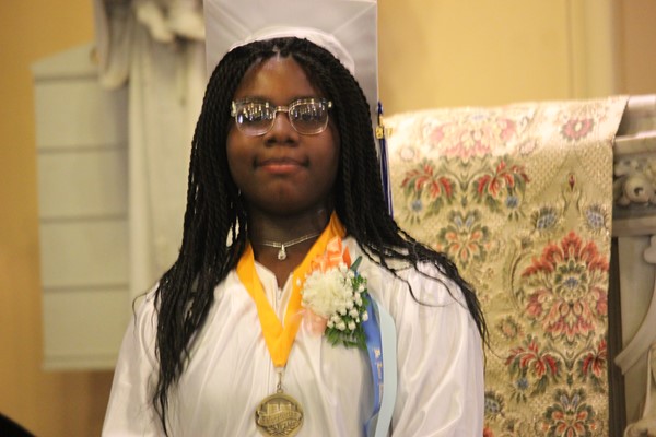 Salutatorian, Faith Jackson receives multiple honors' awards. She will be attending Darrow School on full scholarship in the fall.